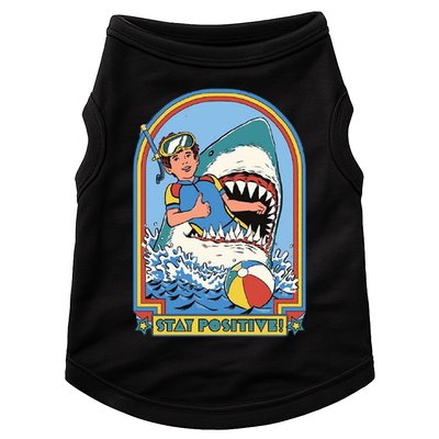 Stay Positive Shark Attack Comic Doggie Tank