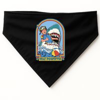 Stay Positive Shark Attack Comic USA-Made Doggie Bandana