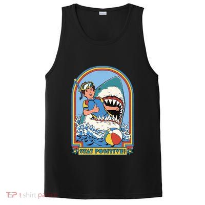 Stay Positive Shark Attack Comic PosiCharge Competitor Tank