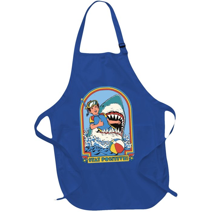 Stay Positive Shark Attack Comic Apron