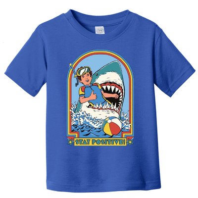 Stay Positive Shark Attack Comic Toddler T-Shirt
