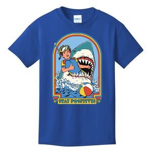 Stay Positive Shark Attack Comic Kids T-Shirt