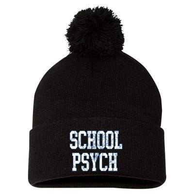 School Psychologist Pom Pom 12in Knit Beanie