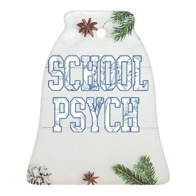 School Psychologist Ceramic Bell Ornament