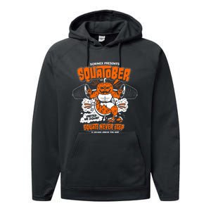 Sorinex Presents Squatober Squats Never Stop Performance Fleece Hoodie