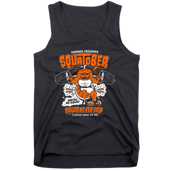 Sorinex Presents Squatober Squats Never Stop Tank Top