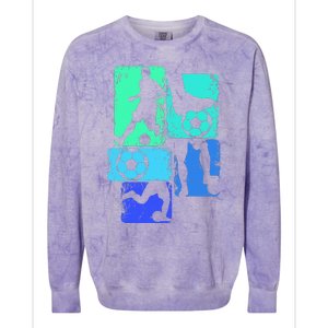 Soccer Player Colorblast Crewneck Sweatshirt