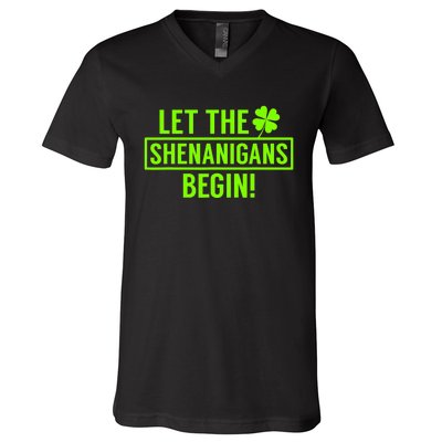 Saint Patricks Shenanigans V-Neck T-Shirt