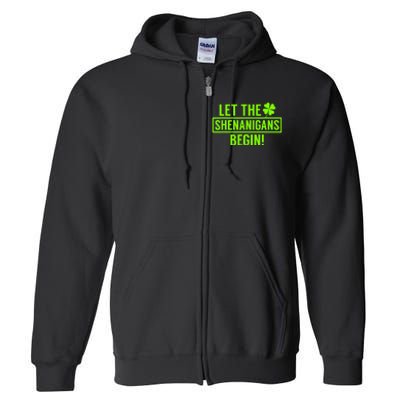 Saint Patricks Shenanigans Full Zip Hoodie