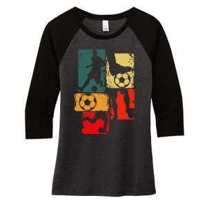 Soccer Player Women's Tri-Blend 3/4-Sleeve Raglan Shirt