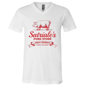 Satriale’s Pork Store Kearny New Jersey V-Neck T-Shirt