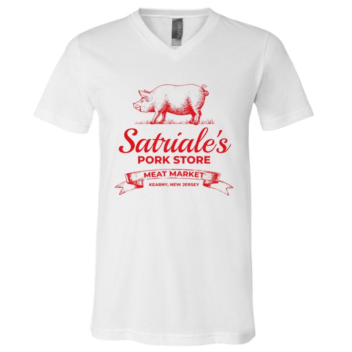 Satriale’s Pork Store Kearny New Jersey V-Neck T-Shirt