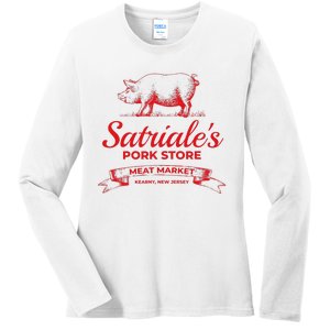 Satriale’s Pork Store Kearny New Jersey Ladies Long Sleeve Shirt