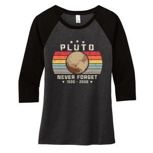 Stars Pluto Women's Tri-Blend 3/4-Sleeve Raglan Shirt