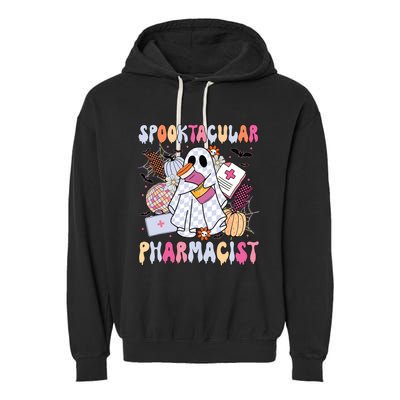 Spooktacular Pharmacist Spooky Halloween Pharmacy Week Garment-Dyed Fleece Hoodie