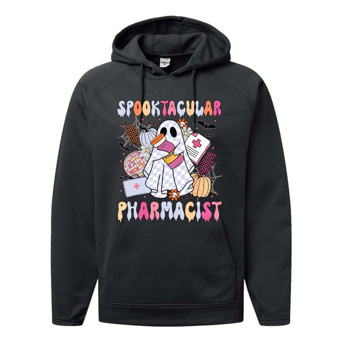 Spooktacular Pharmacist Spooky Halloween Pharmacy Week Performance Fleece Hoodie