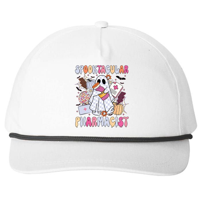 Spooktacular Pharmacist Spooky Halloween Pharmacy Week Snapback Five-Panel Rope Hat