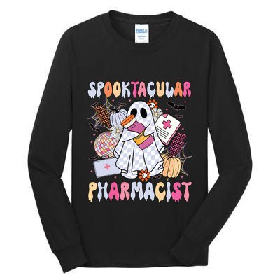 Spooktacular Pharmacist Spooky Halloween Pharmacy Week Tall Long Sleeve T-Shirt