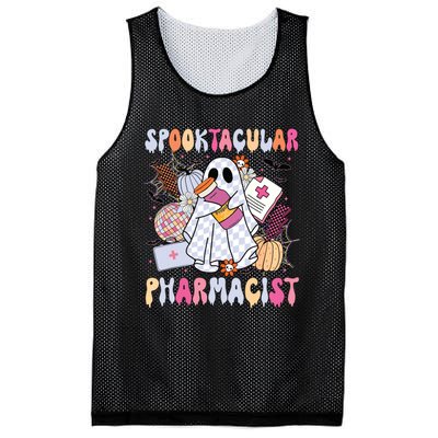 Spooktacular Pharmacist Spooky Halloween Pharmacy Week Mesh Reversible Basketball Jersey Tank