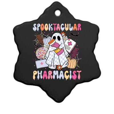 Spooktacular Pharmacist Spooky Halloween Pharmacy Week Ceramic Star Ornament