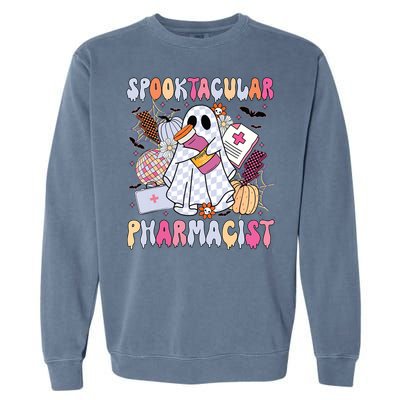 Spooktacular Pharmacist Spooky Halloween Pharmacy Week Garment-Dyed Sweatshirt