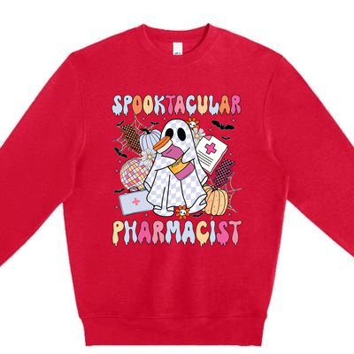 Spooktacular Pharmacist Spooky Halloween Pharmacy Week Premium Crewneck Sweatshirt