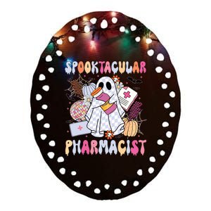 Spooktacular Pharmacist Spooky Halloween Pharmacy Week Ceramic Oval Ornament