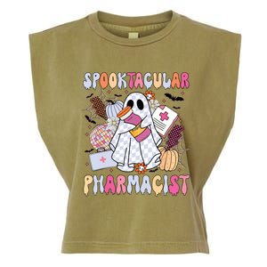 Spooktacular Pharmacist Spooky Halloween Pharmacy Week Garment-Dyed Women's Muscle Tee