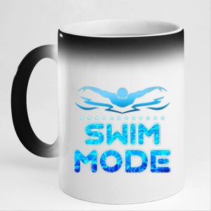 Swimming Pool Sport Swimmer Swim Team Open Waters 11oz Black Color Changing Mug