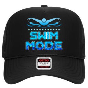 Swimming Pool Sport Swimmer Swim Team Open Waters High Crown Mesh Back Trucker Hat