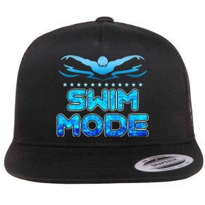 Swimming Pool Sport Swimmer Swim Team Open Waters Flat Bill Trucker Hat