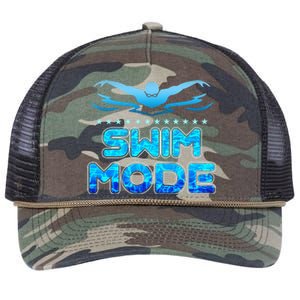 Swimming Pool Sport Swimmer Swim Team Open Waters Retro Rope Trucker Hat Cap