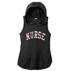 Spooky Pumpkin Skeleton Ghost Halloween Nursing Nurse Life Gift Ladies PosiCharge Tri-Blend Wicking Draft Hoodie Tank