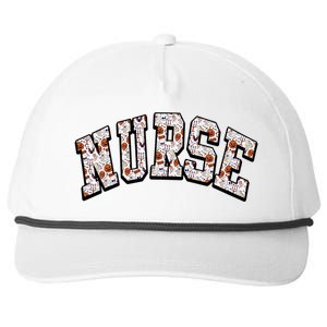 Spooky Pumpkin Skeleton Ghost Halloween Nursing Nurse Life Gift Snapback Five-Panel Rope Hat