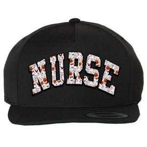 Spooky Pumpkin Skeleton Ghost Halloween Nursing Nurse Life Gift Wool Snapback Cap