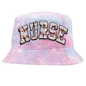 Spooky Pumpkin Skeleton Ghost Halloween Nursing Nurse Life Gift Tie-Dyed Bucket Hat