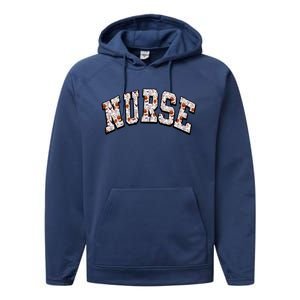 Spooky Pumpkin Skeleton Ghost Halloween Nursing Nurse Life Gift Performance Fleece Hoodie