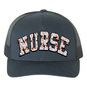 Spooky Pumpkin Skeleton Ghost Halloween Nursing Nurse Life Gift Yupoong Adult 5-Panel Trucker Hat