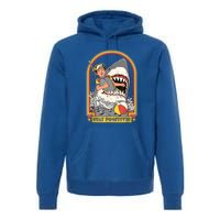 Stay Positive Shark Attack Vintage Retro Comedy Funny Gift Premium Hoodie