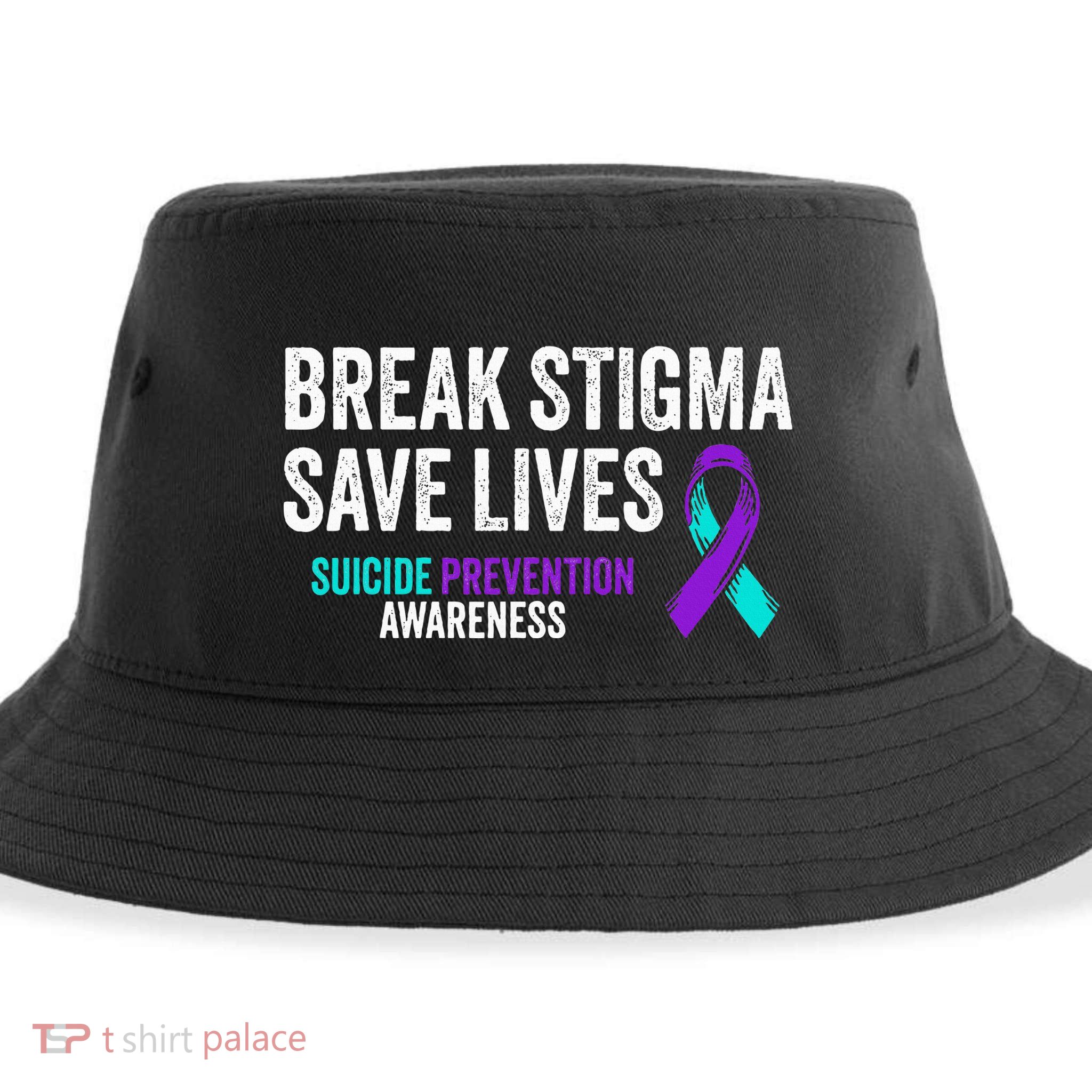 Suicide Prevention Support Break Stigma Suicide Awareness Sustainable Bucket Hat