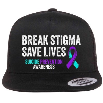 Suicide Prevention Support Break Stigma Suicide Awareness Flatbill Hat