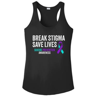 Suicide Prevention Support Break Stigma Suicide Awareness Ladies PosiCharge Competitor Racerback Tank