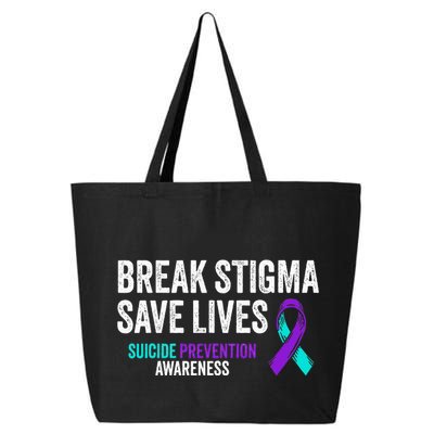 Suicide Prevention Support Break Stigma Suicide Awareness 25L Jumbo Tote
