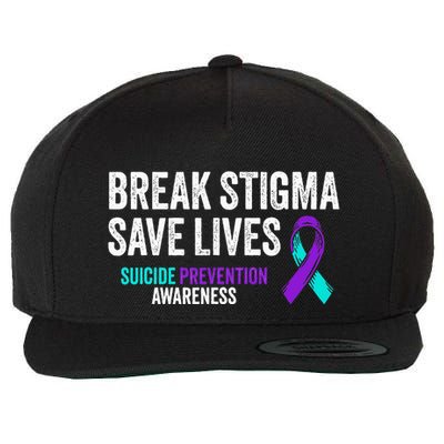 Suicide Prevention Support Break Stigma Suicide Awareness Wool Snapback Cap