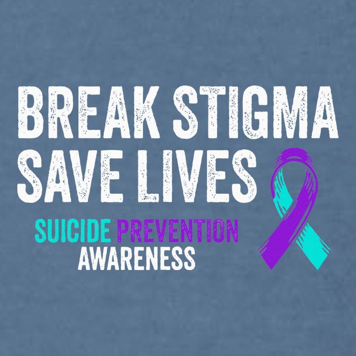 Suicide Prevention Support Break Stigma Suicide Awareness Garment-Dyed Sweatshirt