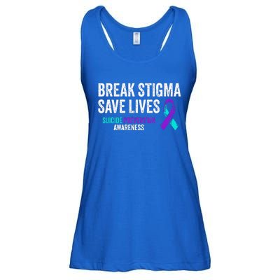 Suicide Prevention Support Break Stigma Suicide Awareness Ladies Essential Flowy Tank