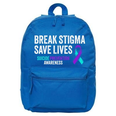 Suicide Prevention Support Break Stigma Suicide Awareness 16 in Basic Backpack