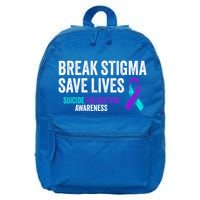 Suicide Prevention Support Break Stigma Suicide Awareness 16 in Basic Backpack