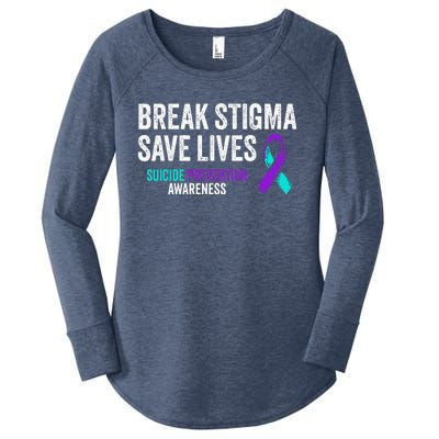 Suicide Prevention Support Break Stigma Suicide Awareness Women's Perfect Tri Tunic Long Sleeve Shirt