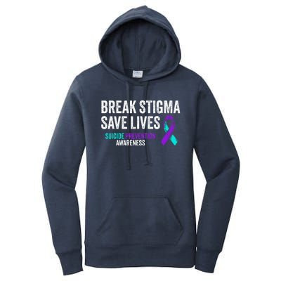 Suicide Prevention Support Break Stigma Suicide Awareness Women's Pullover Hoodie